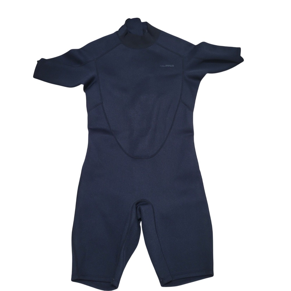 NEW Dark Lightning Wetsuit Mens L Black Shorty Neoprene Back Zip Surf Swim Suit